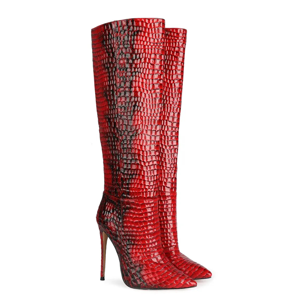 Red Python Boots