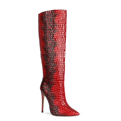 Red Python Boots